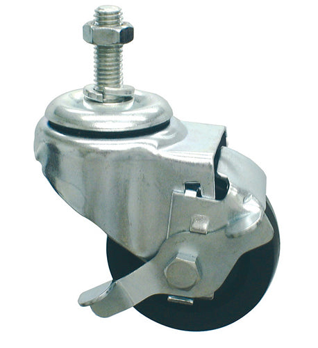 Locking Casters (set/4) 3 X 1-1/4 H/d Threaded Stem