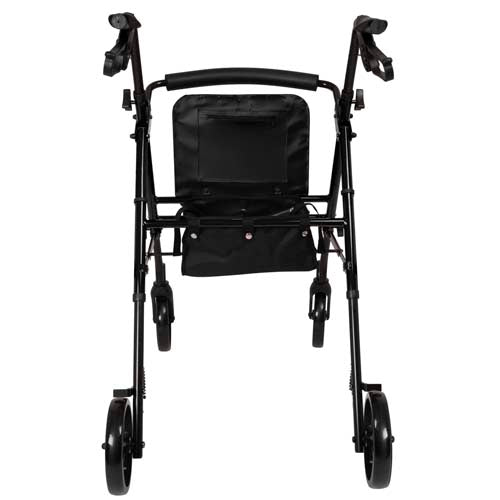 Rollator Aluminum Height Adjustable Black - All Care Store