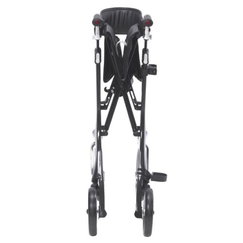 Drive Medical Carbon Fibre Rollator For Seniors and Elders, Wheel size With Handle Height 33.25 - 38.2 inch, Weight Capacity 300lbs,Black Color, Foldable , RTL10266CF