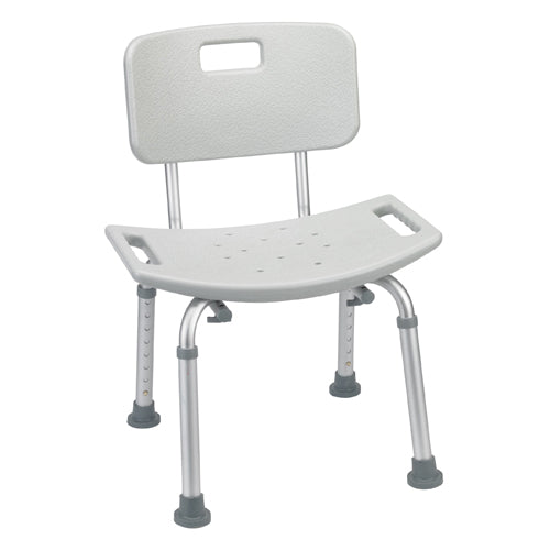 Deluxe Aluminum Bath Chair With Back Gray (each)