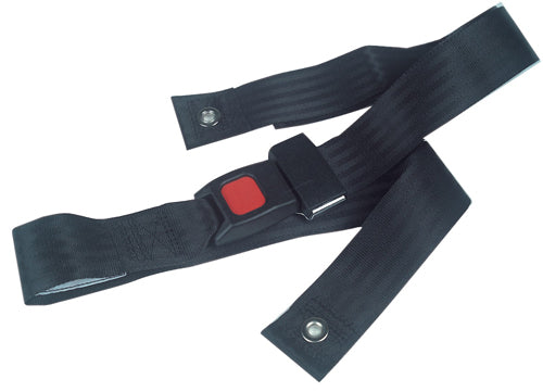 velcro type closure seat belt 48 black