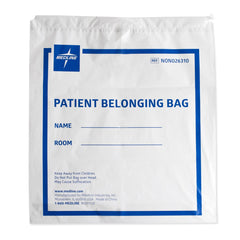 Patient Belongings Bag Medline 18 X 20 Inch Polyethylene Resin Drawstring Closure White, Packaging Type- Case