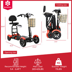 bangeran dragon mobile compact travel power mobility scooter