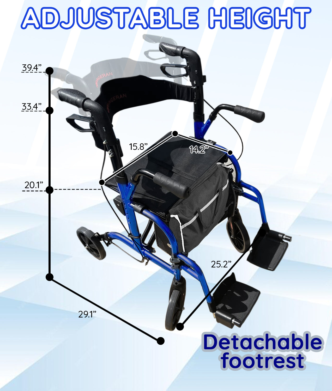 daywalker 2 in 1 rollator walker