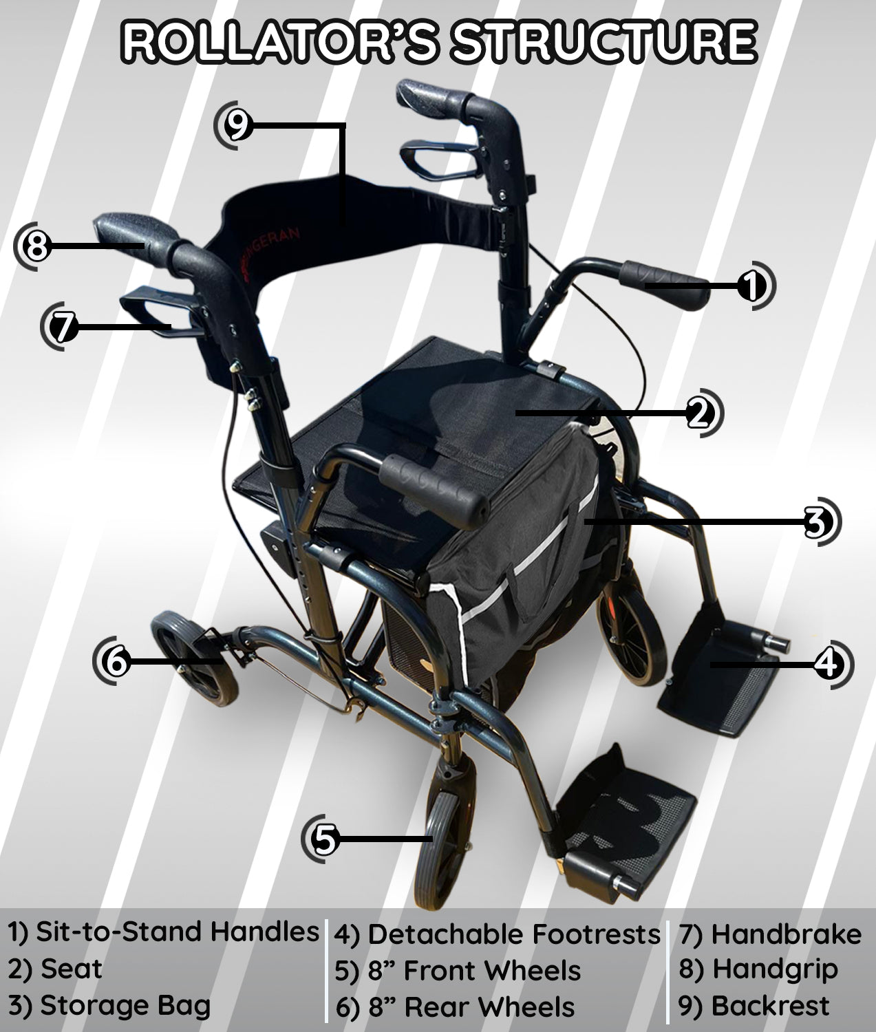 daywalker 2 in 1 rollator walker