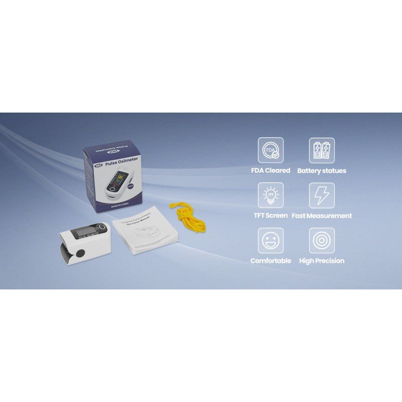VOCIC AT10 Finger Pulse Oximeter - PR and PI Readings