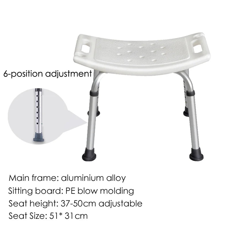 adjustable medical bath chair for the elderly non slip pregnant disabled bathroom shower stool toilet seat bench taburete ducha