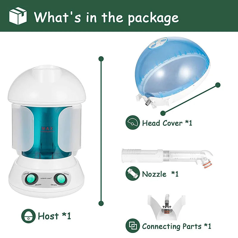 2 in 1 hair facial steamer air humidifier hot mist moisturizing for facial sauna hydration skin care home salon face atomizer 1