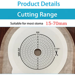 10 pcs ostomy bags double side non woven back open pouch bags with clip closure carbon filter colostomy bags max stoma 70mm