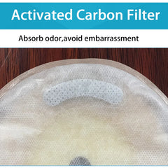 10 pcs ostomy bags double side non woven back open pouch bags with clip closure carbon filter colostomy bags max stoma 70mm