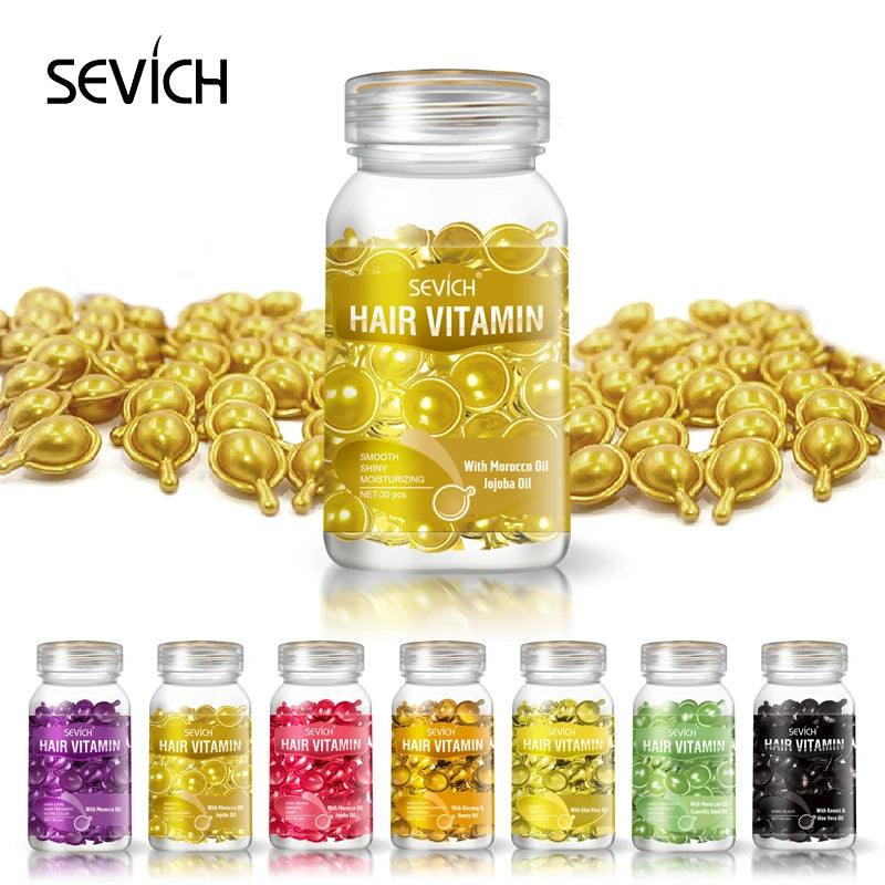 sevich 3pcs set keratin complex oil hair vitamin capsule set moroccan hair care oil smooth repair damaged hair treatment serum
