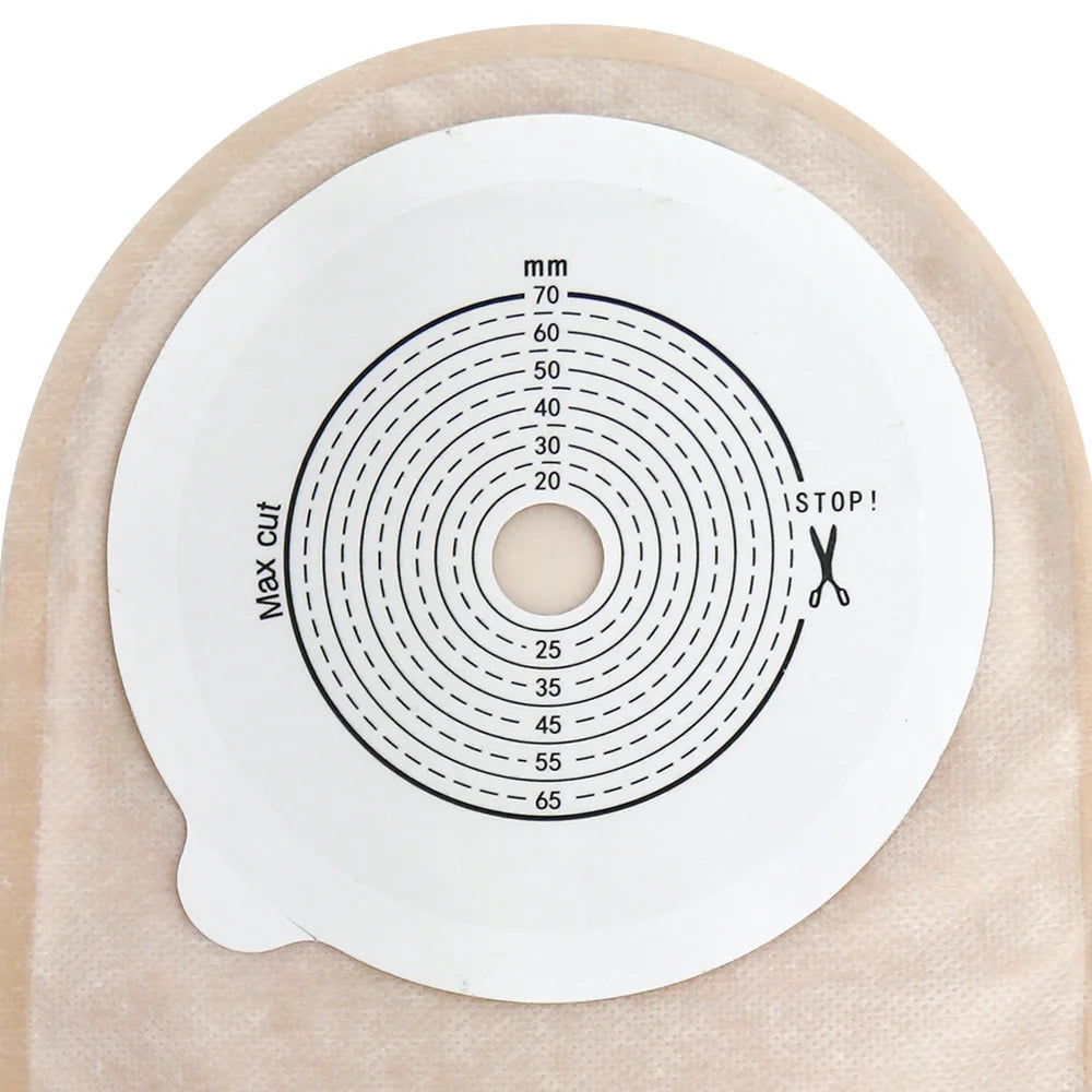 10 pcs ostomy bags double side non woven back open pouch bags with clip closure carbon filter colostomy bags max stoma 70mm