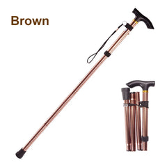 Telescopic Folding Walking Cane | Collapsible Hiking & Mobility Support Stick