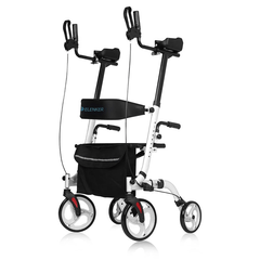 HFK-9210KDB-3 Dual-Brake Lightweight Upright Walker 10" Wheels