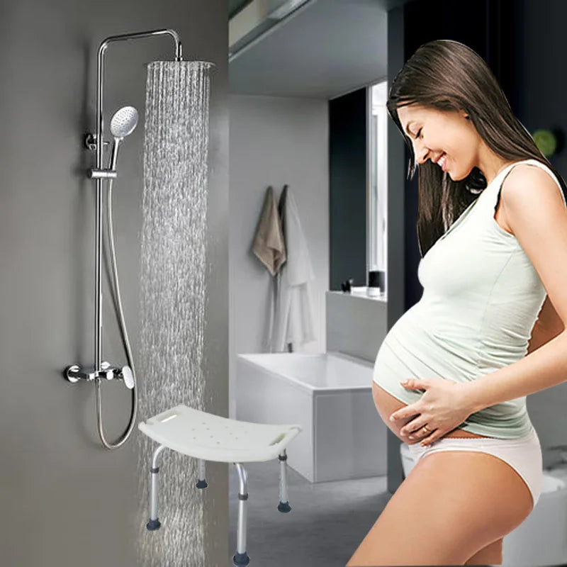 adjustable medical bath chair for the elderly non slip pregnant disabled bathroom shower stool toilet seat bench taburete ducha