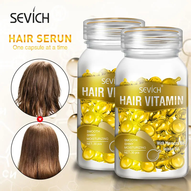 sevich 3pcs set keratin complex oil hair vitamin capsule set moroccan hair care oil smooth repair damaged hair treatment serum