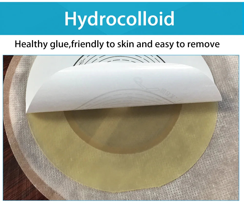 10 pcs ostomy bags double side non woven back open pouch bags with clip closure carbon filter colostomy bags max stoma 70mm