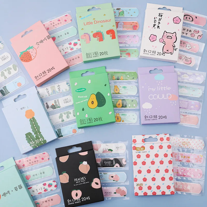 20pcs breathable wound patch waterproof band aid bandage disposable wound sticker kawaii first aid 1