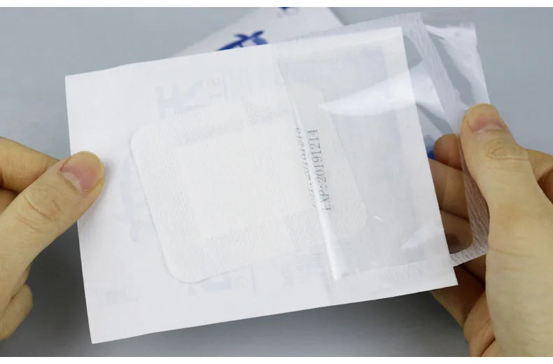 5pcs bordered guaze pad sterilized wound dressing waterproof adhesive wound plaster bandage sticker home travel first aid kit 1