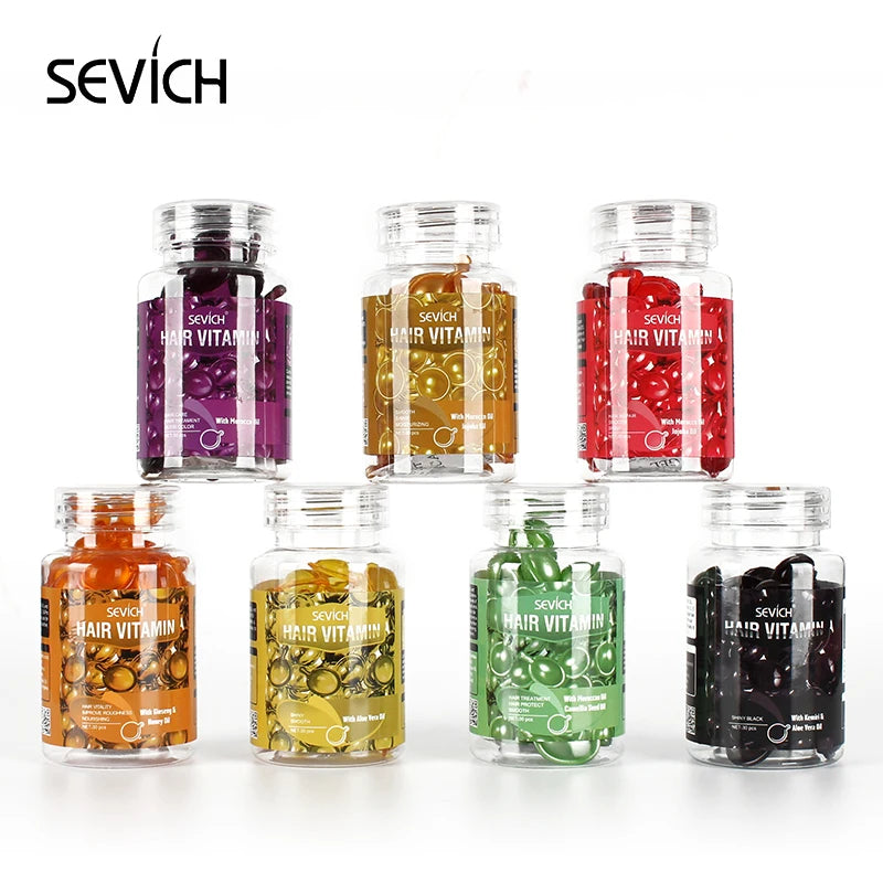 sevich 3pcs set keratin complex oil hair vitamin capsule set moroccan hair care oil smooth repair damaged hair treatment serum