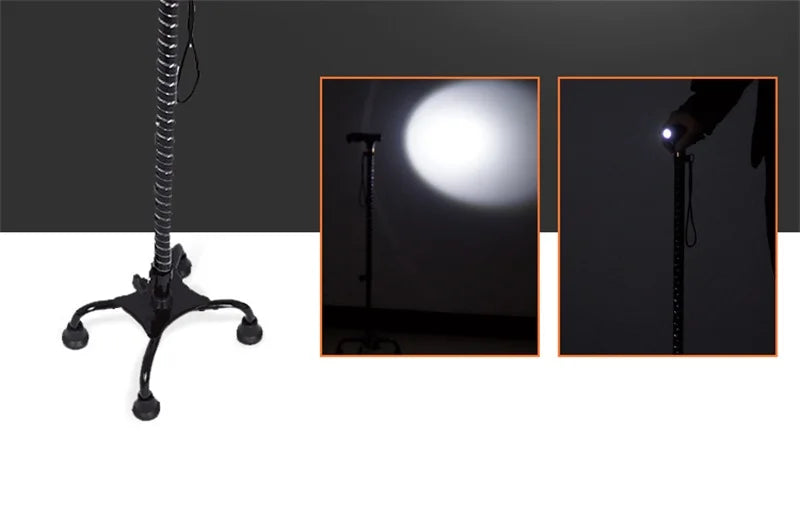 old peoples cane medical crutches folding led safety walking stick collapsible telescopic folding cane elder cane
