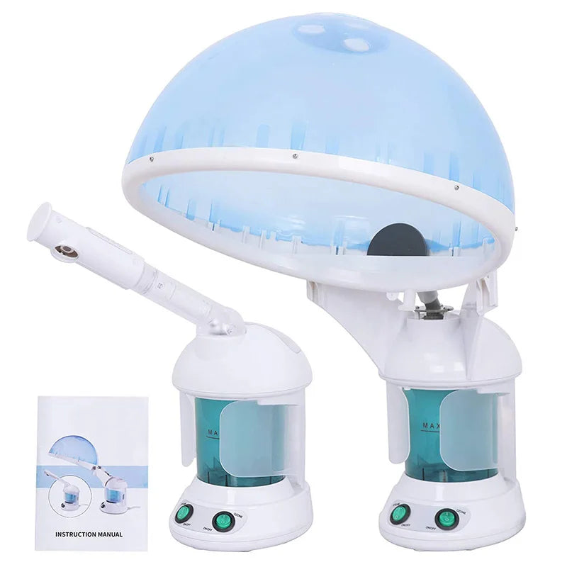2 in 1 hair facial steamer air humidifier hot mist moisturizing for facial sauna hydration skin care home salon face atomizer 1