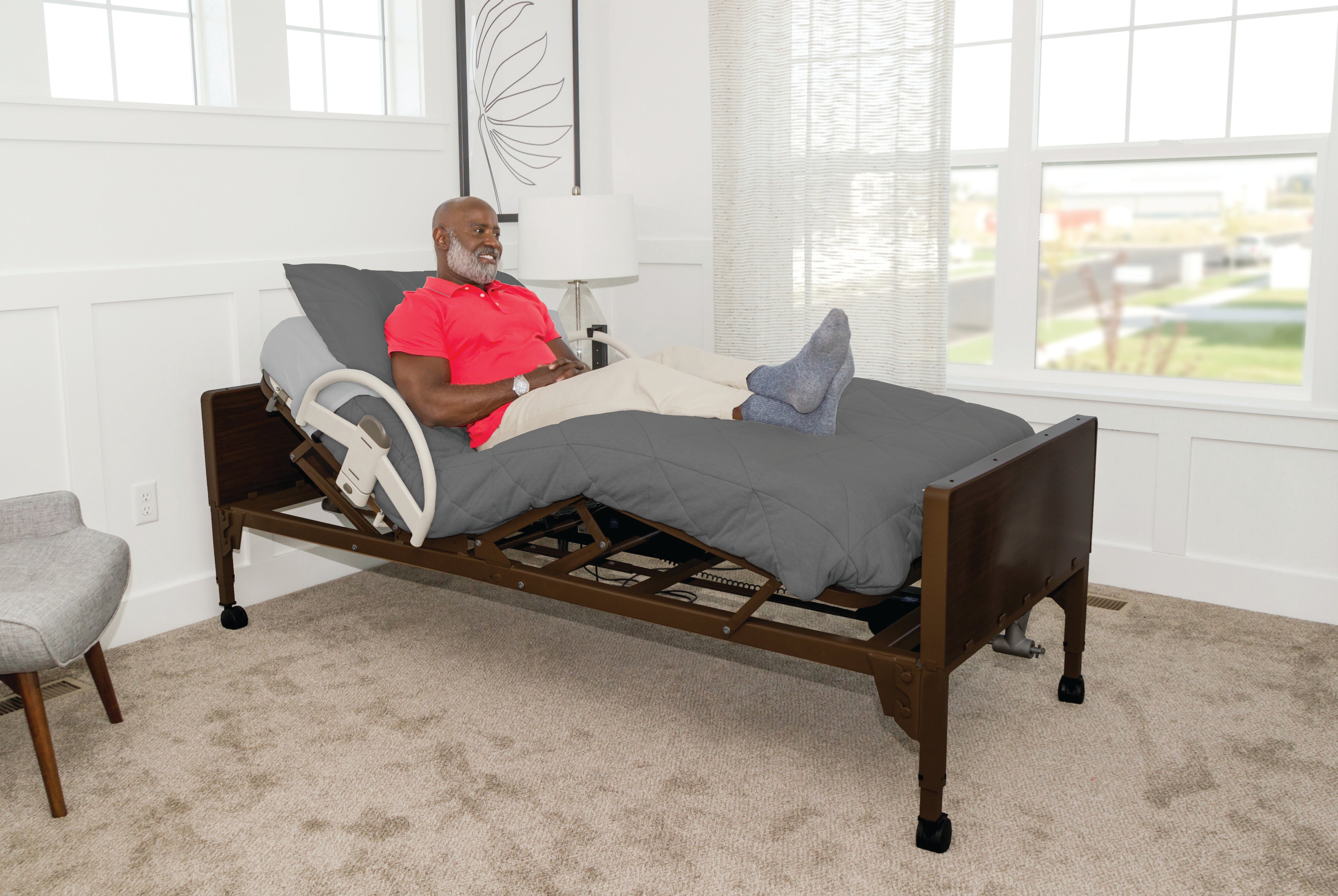 EZ Click LTC Bed Handle - Enhance Safety and Independence with Adjustable Bed Rail for Seniors. Easy Installation, Sturdy Support for Daily Living.