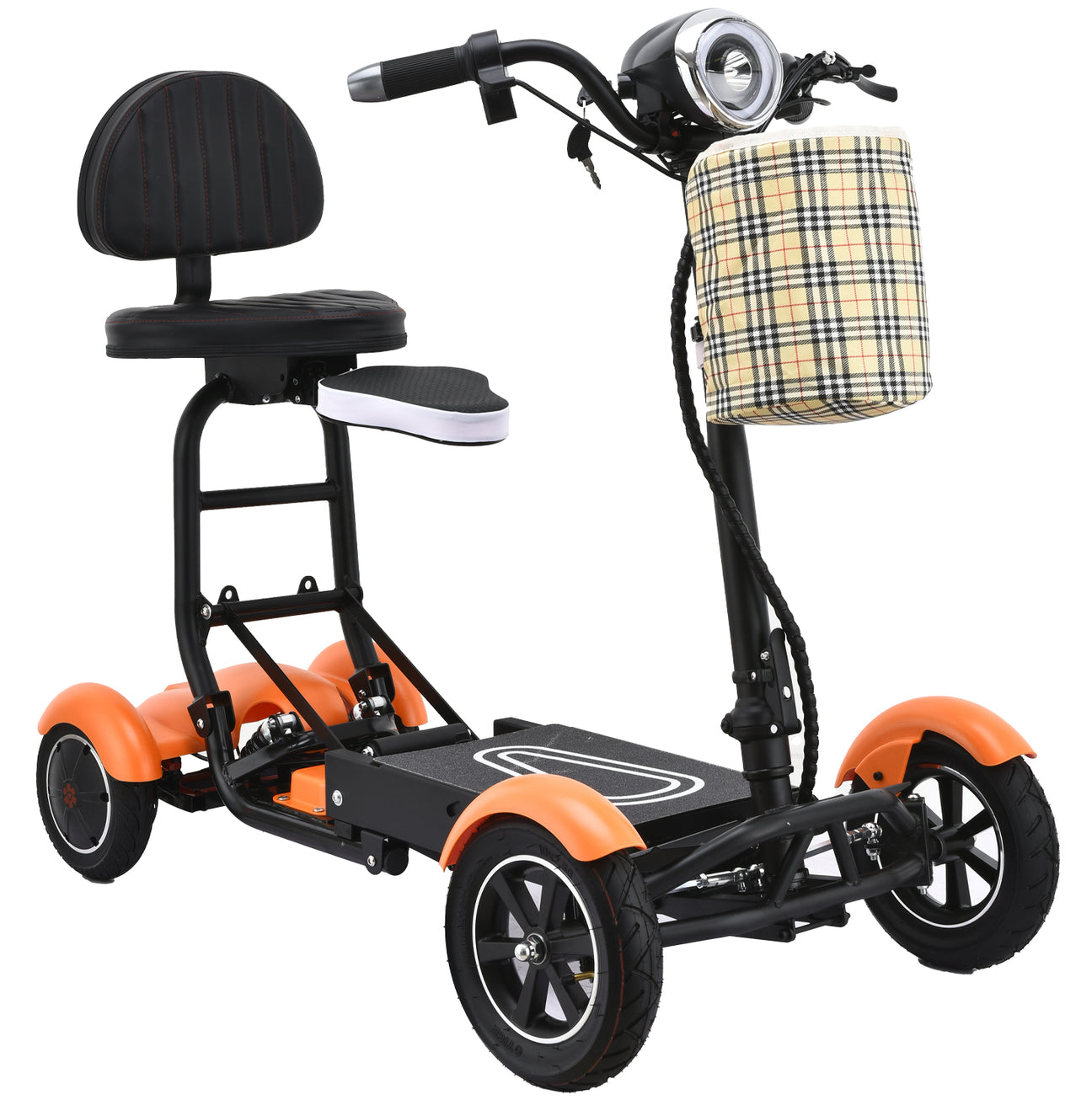 dragon mobile lightweight foldable 4 wheels mobility scooter with double seat