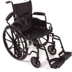 Probasics K4 Transformer Wheelchair with flip-back padded desk length arms and Elevating Leg Rests ,8-inch front ,24-inch rear Wheels ,250 lbs Weight Capacity ,18 X16 Inch ,WCT41816DS