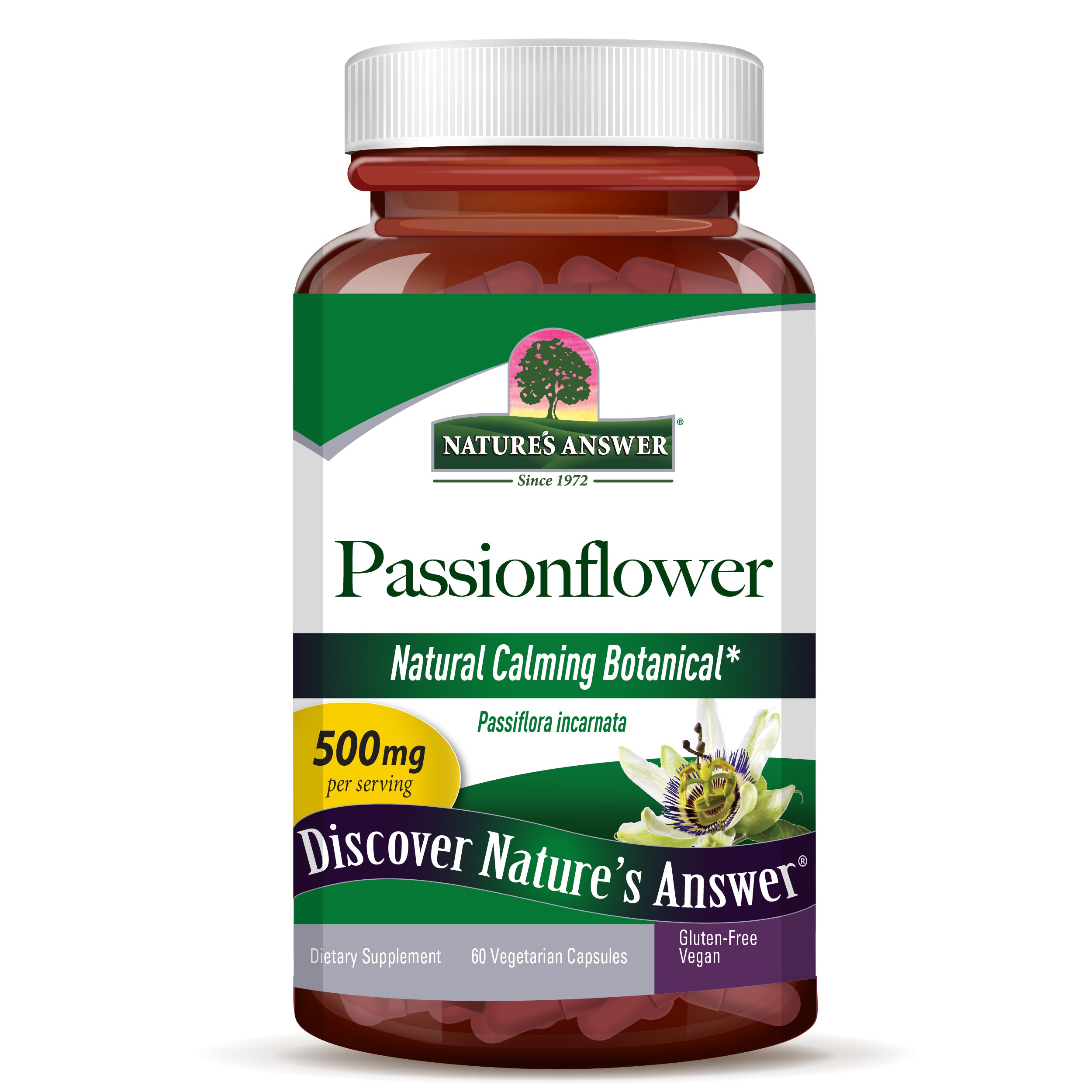 Nature's Answer - Passionflower Extract - 60 Vegetarian Capsules