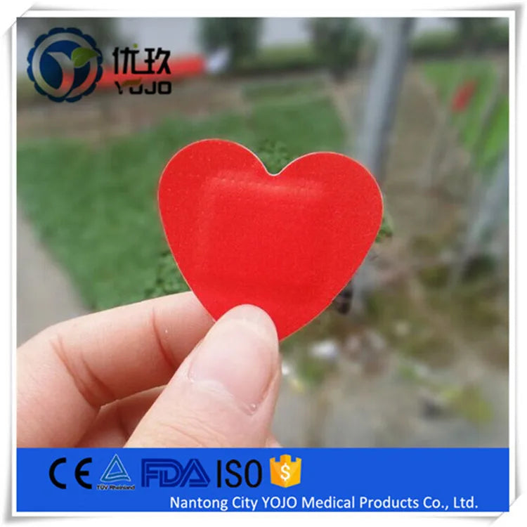 10pcs red heart band aid skin patch for neck hickey love bite covering girls wound plaster breathable medical strips bandages 1