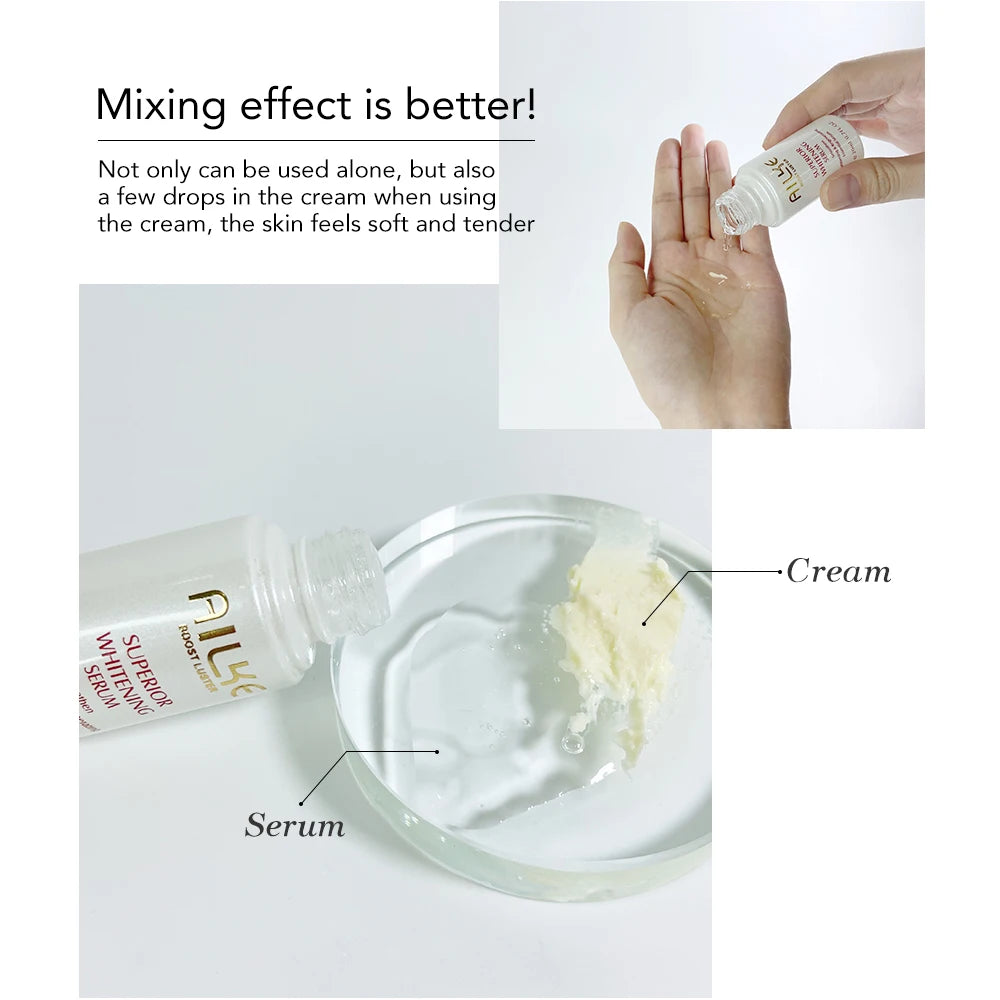 ailke super whitening face serum moisturizes hydration removes dark spots freckles chloasma with vitamin c fast results