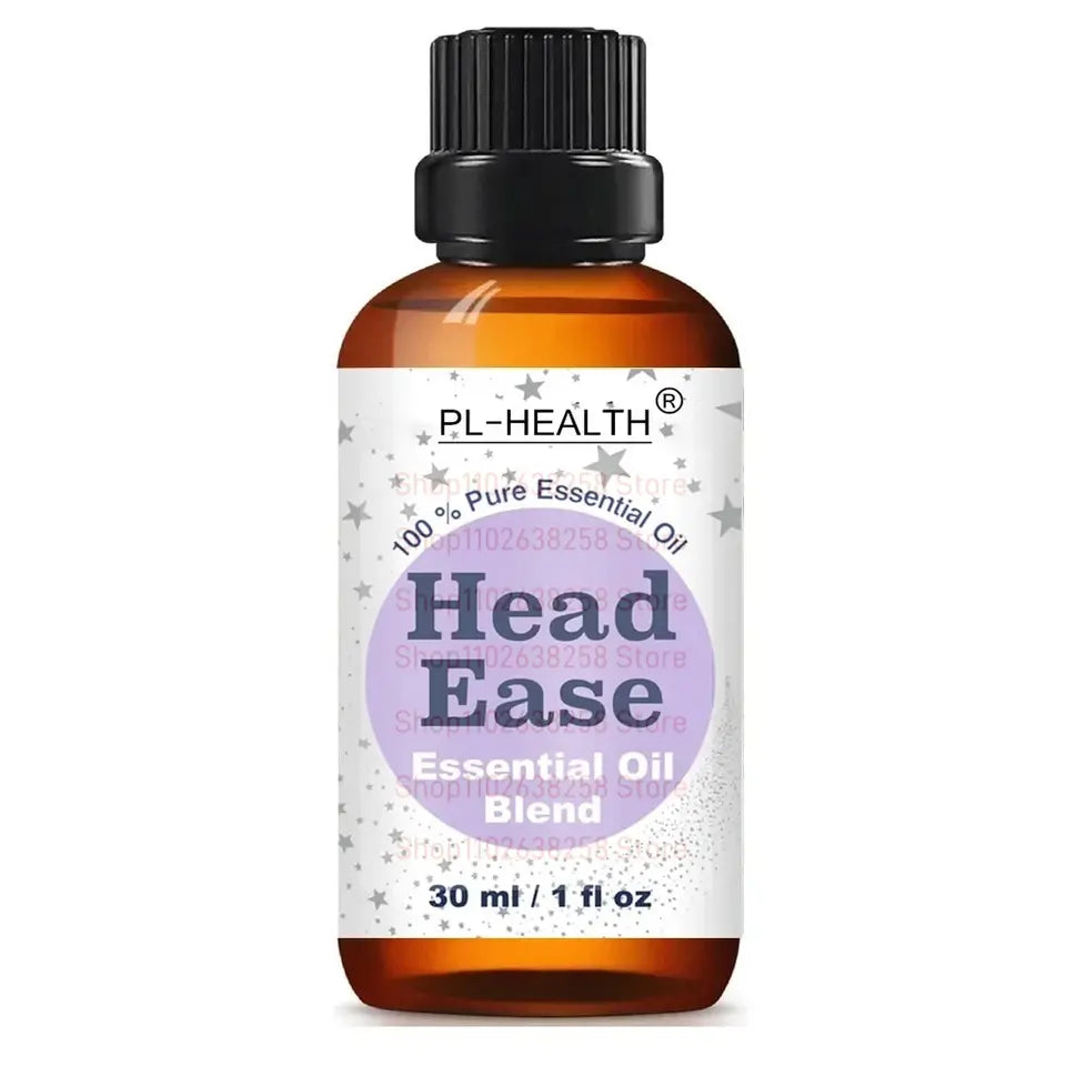 30ML Essential Oil Blend for Head Ease Aromatherapy with Lavender, Peppermint, Rosemary, Wintergreen, Marjoram and Frankincense