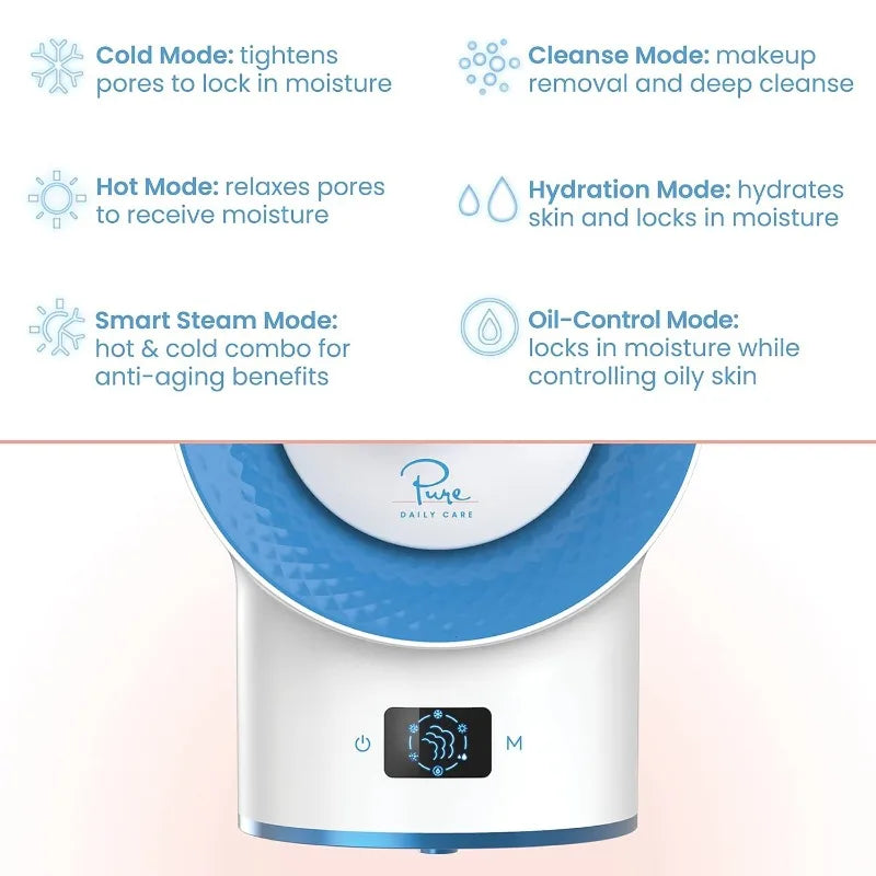 nanosteamer clinical 10 in 1 smart steam dermatologist grade ionic facial steamer with 2 multi position steam nozzles