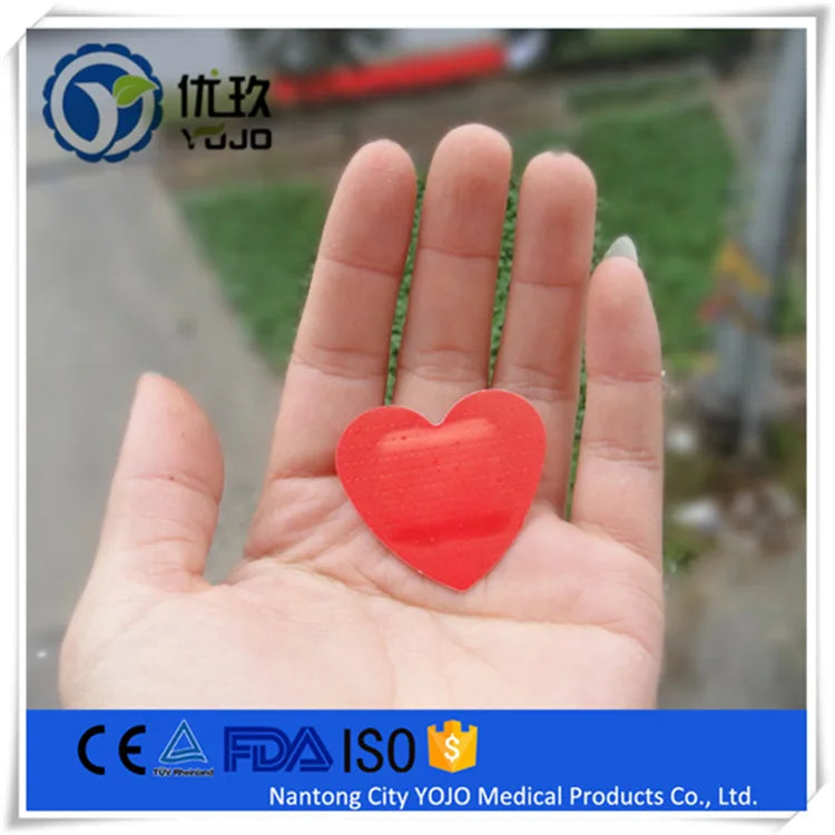 10pcs red heart band aid skin patch for neck hickey love bite covering girls wound plaster breathable medical strips bandages 1
