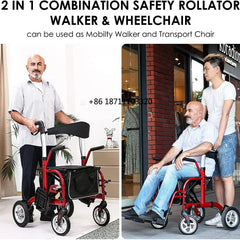 hct 9124g health home care medical easy folding rollator walker for seniors rehabilitation training mobility aids with seat