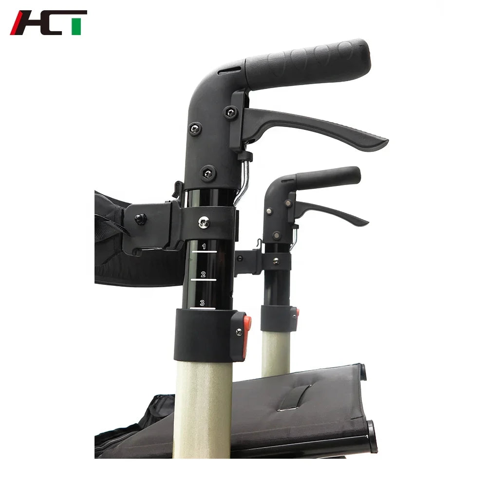 hct 9123d wholesales aluminum patient health care walking aid senior rollator walker with handle and brakes for elderly