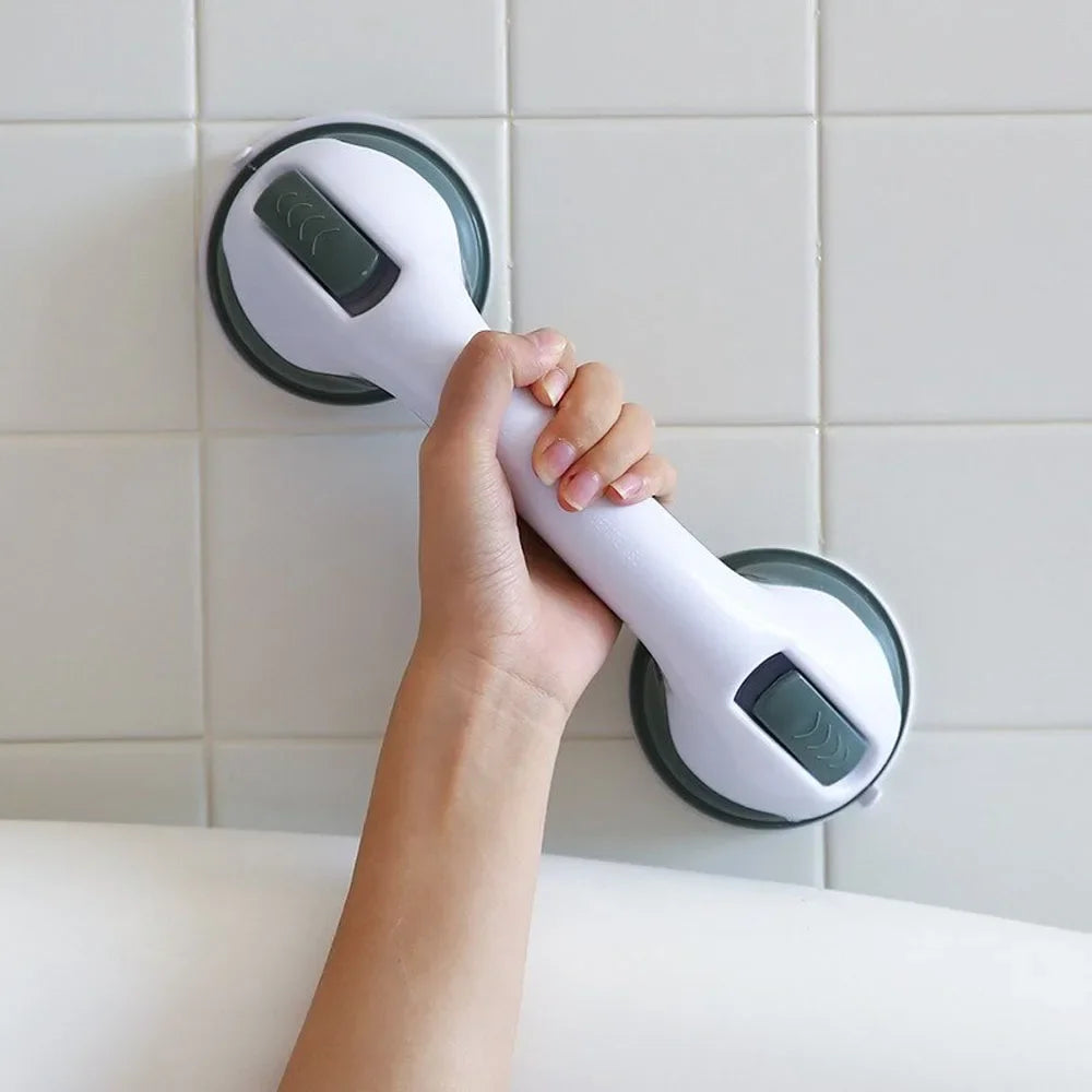 safety shower handle grab bars grip dual locking safety suction cups anti slip support medical assist toilet bathroom