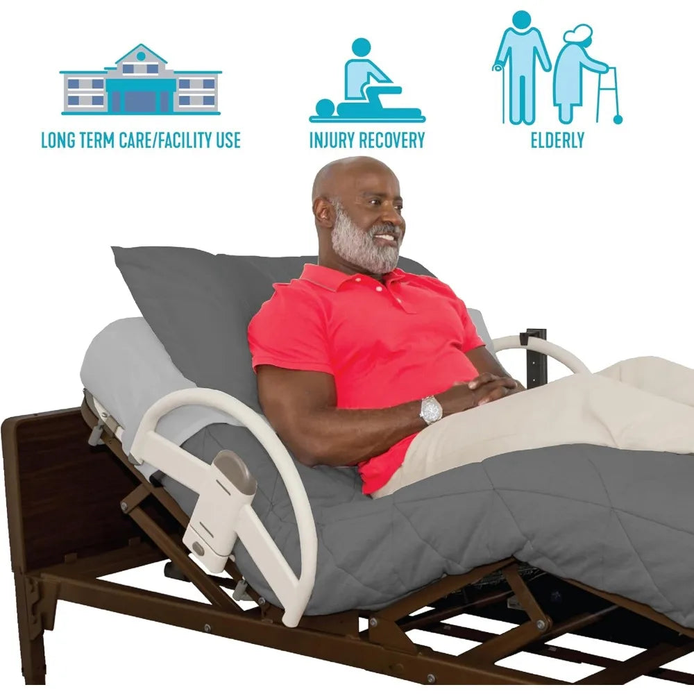 stander ez click bed handle hospital bed rail safety assist medical rail for seniors long term care for elderly set of 2