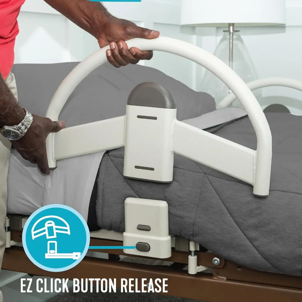 stander ez click bed handle hospital bed rail safety assist medical rail for seniors long term care for elderly set of 2