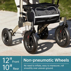 ELENKER All Terrain Upright Rollator Walker All Care Store