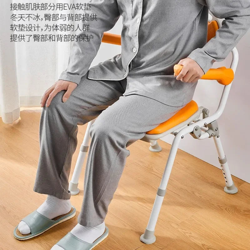 height adjustable bathroom chairs aluminum alloy folding bath chair non slip disabled chair stroke hemiplegic elderly bath aids