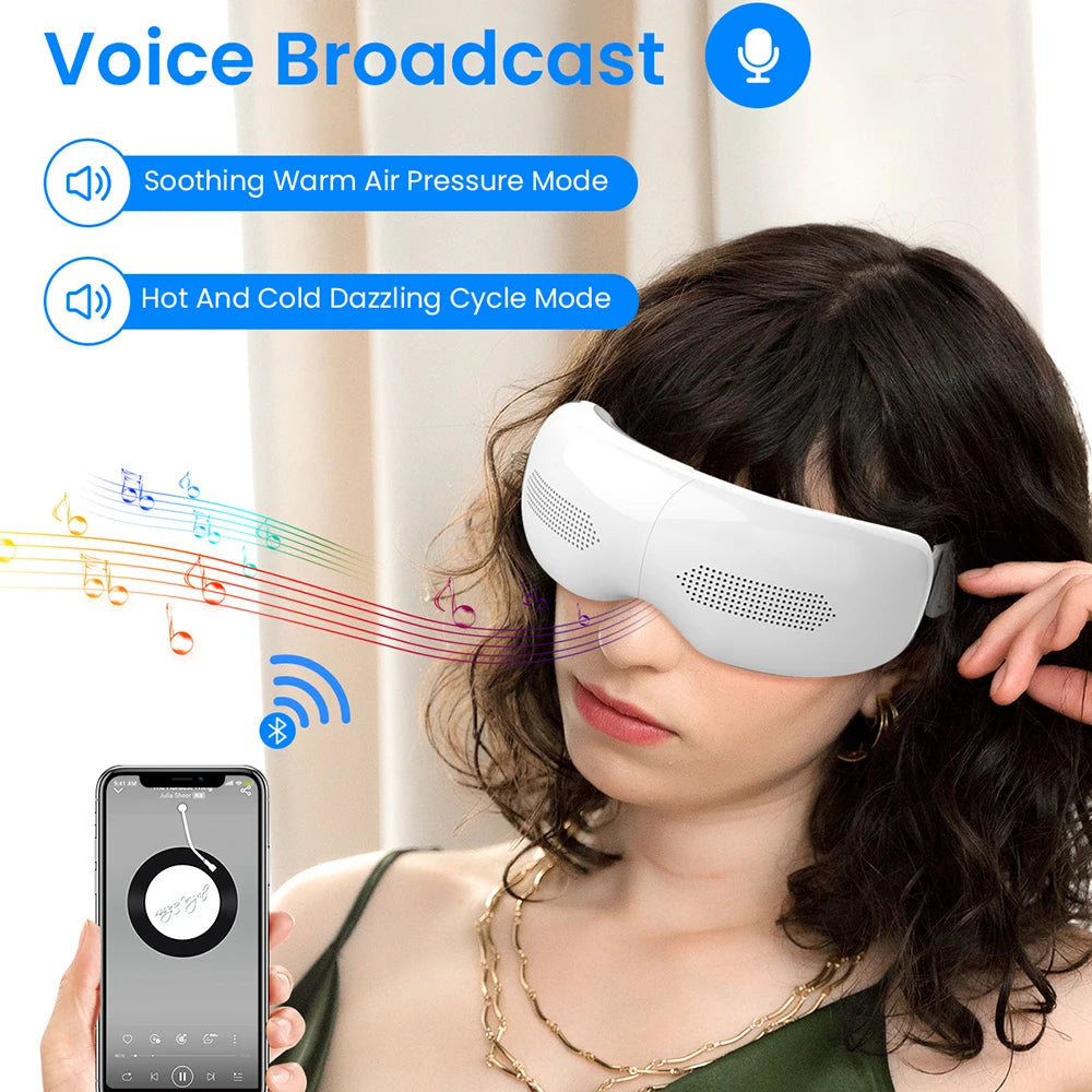 eye massage instrument vibration hot compress soothing visual eye moisturizer intelligent bluetooth adult eye mask eye protector