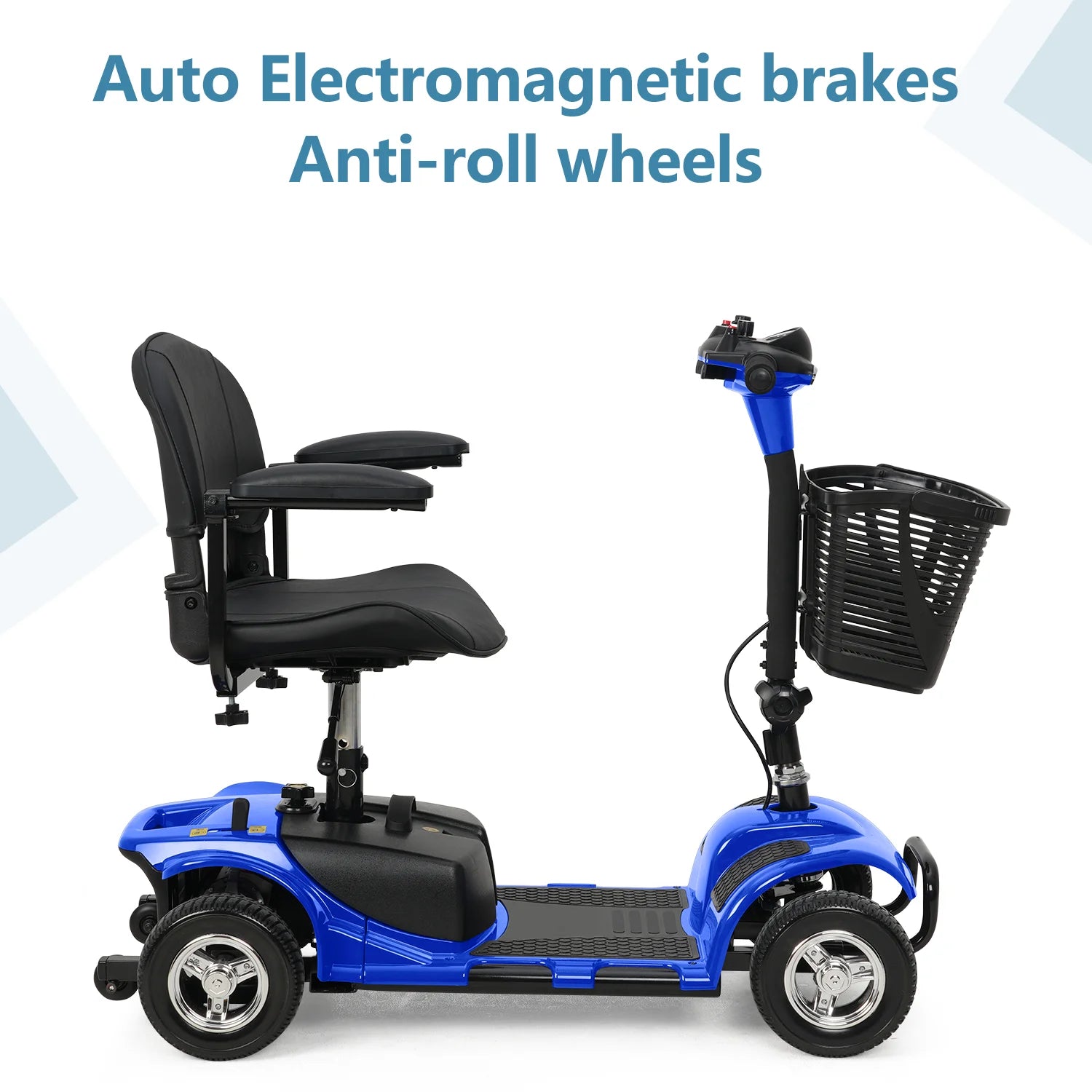 3/4 Wheel Mobility Scooters Electric Power Mobile Wheelchair for Seniors Adult with Basket Compact Duty Travel Scooter   All Care Store