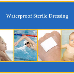 5pcs bordered guaze pad sterilized wound dressing waterproof adhesive wound plaster bandage sticker home travel first aid kit 1