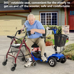 3/4 Wheel Mobility Scooters Electric Power Mobile Wheelchair for Seniors Adult with Basket Compact Duty Travel Scooter All Care Store