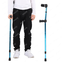 portable folding walking stick adjustable telescopic underarm cane crutch for seniors disabled trekking hiking poles canes care