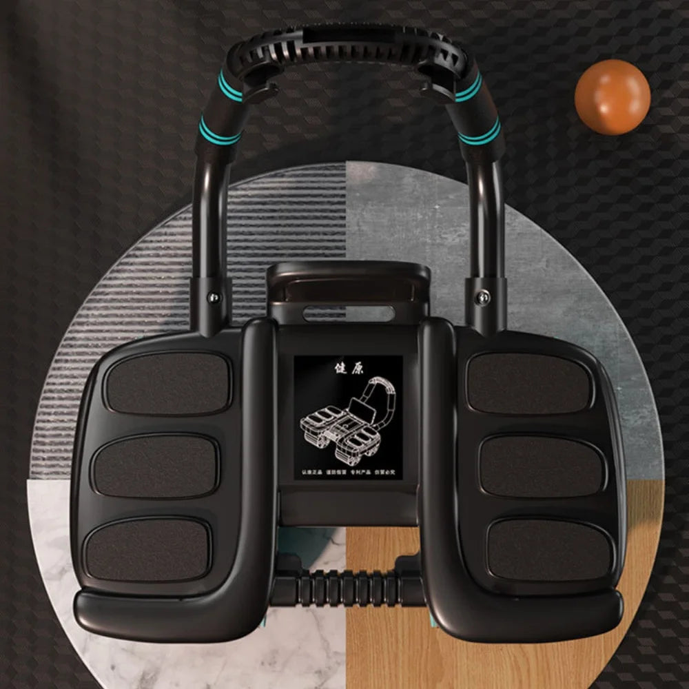 abdominal wheel exerciser six wheel design slider abdominal workout wheel automatic rebound antislip home gym fitness equipment
