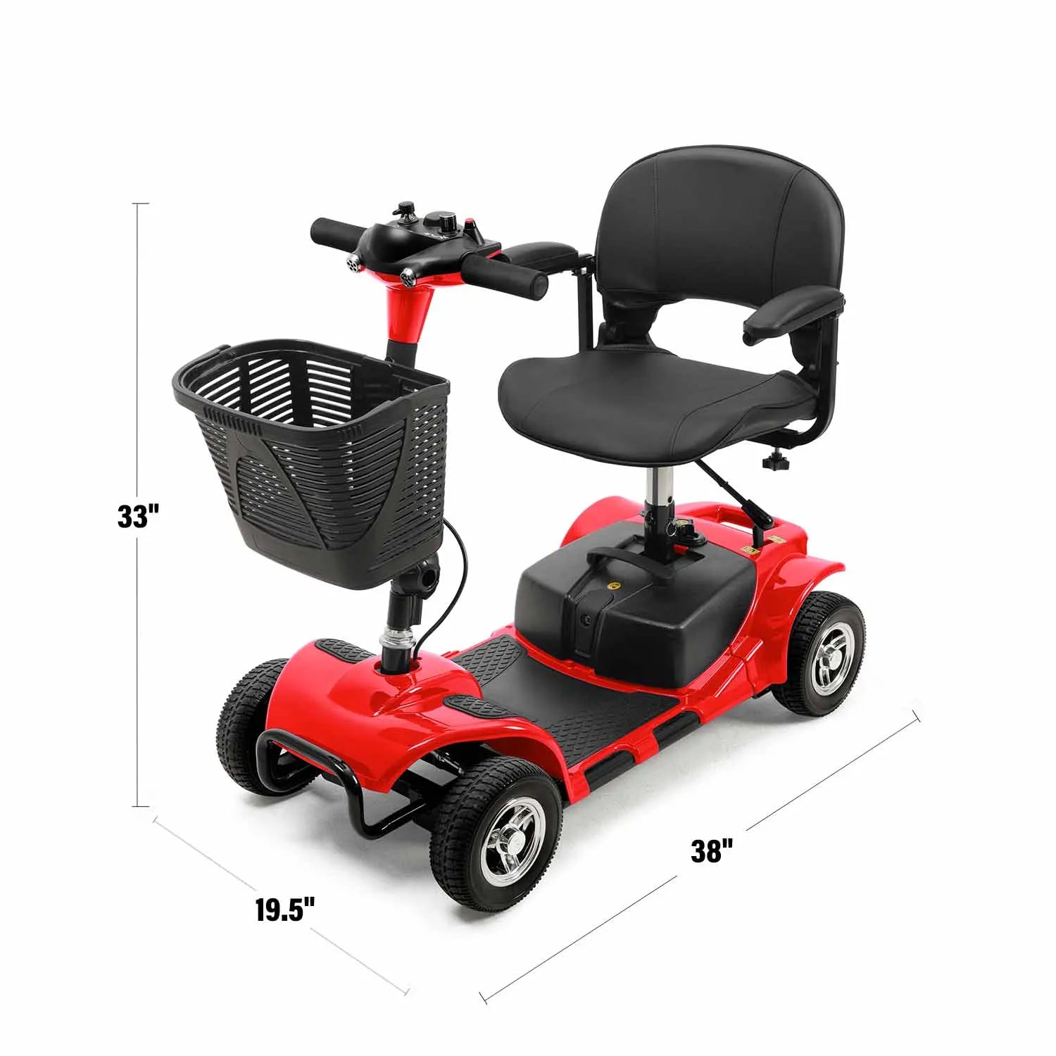 4 wheel folding mobility scooters for seniors adults electric powered wheelchair device elderly compact scooter travel scooters