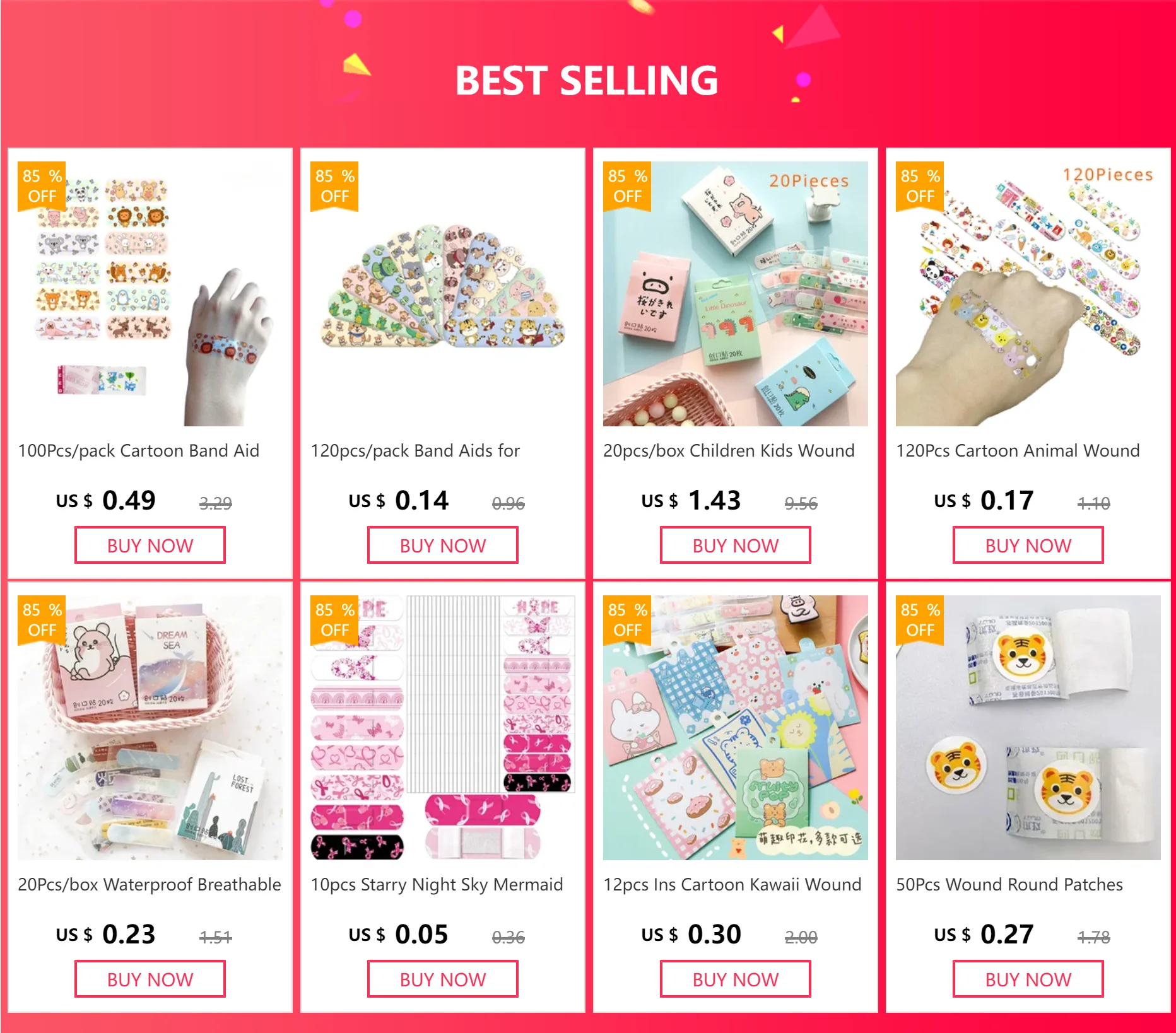 10pcs red heart band aid skin patch for neck hickey love bite covering girls wound plaster breathable medical strips bandages 1